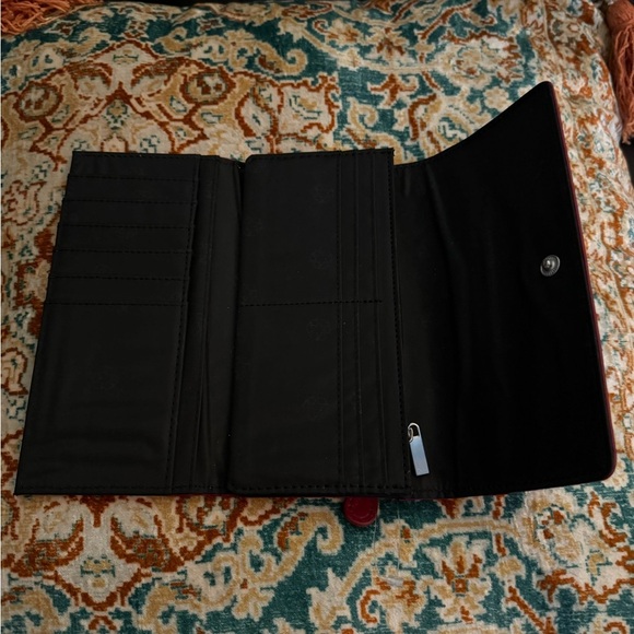 NWOT: Nordstrom Large Red Leather Multi-Compartment Wallet - Picture 6 of 8